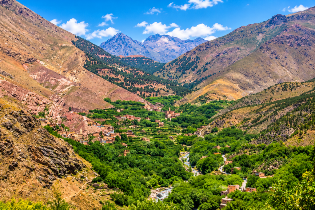 Vallée verdoyante de l’Atlas marocain